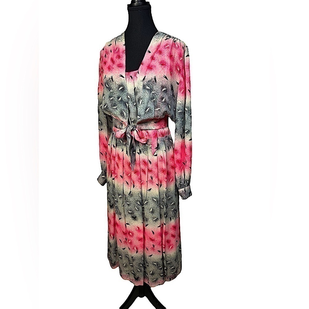 Vintage ITALIAN Silk Made in ITALY Handsewn Sartorial Gown S See Measurements